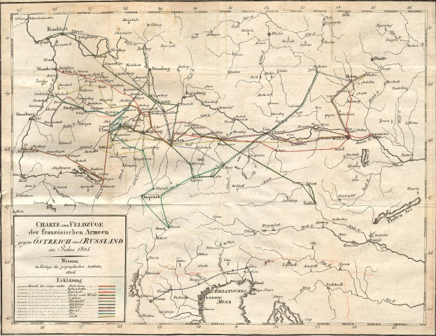 Alte Deutschlandkarte mit schwarzem Rand, detaillierten Straßen und Highways in Textform markiert.