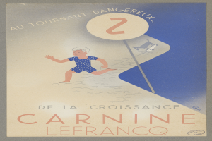 Eine Person in einem hellgelben Kleid lächelt breit in der Mitte eines Faschingsplakats, umgeben von der fettgedruckten schwarzen Schrift "Fasching".