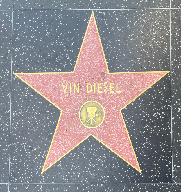 Star auf dem Hollywood Walk of Fame mit der Inschrift 'Vin Diesel'.