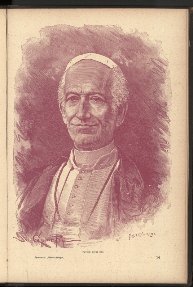 Ein Porträt von Papst Johannes Paul II. mit friedlichem Gesichtsausdruck, geschlossenen Augen und leicht geöffneten Lippen, der eine weiße Soutane und eine weiße Biretta trägt, vor einem weißen Hintergrund.